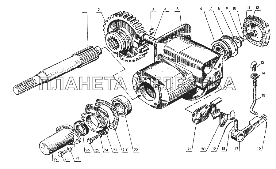 4204 Вал отбора мощности боковой МТЗ-80 (2002)